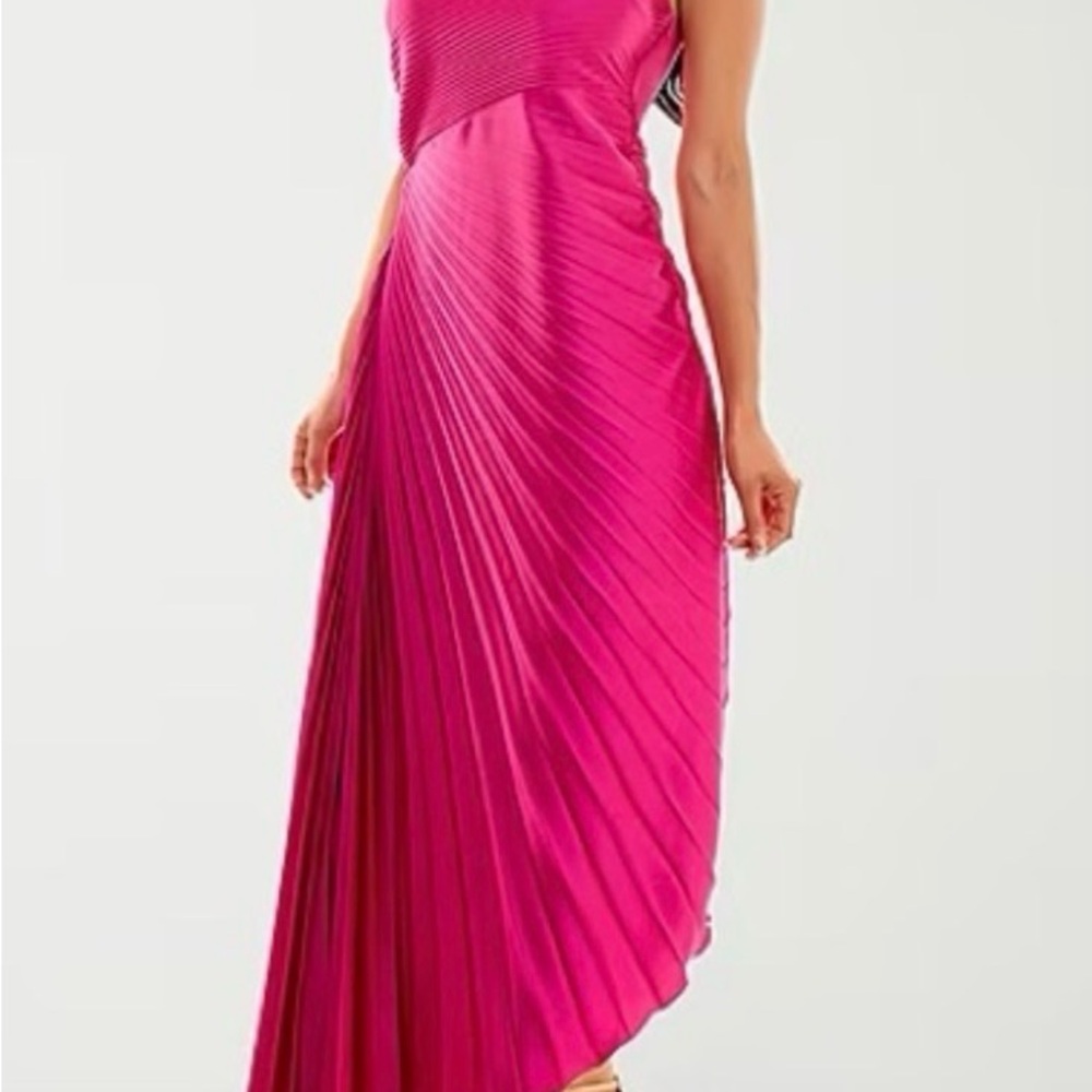 Vibrant Fuchsia Asymmetrical Dress